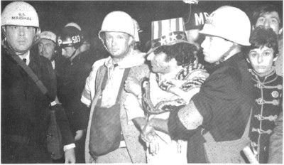 Deputy Marshals arrest protesters at the Pentagon in October 1967