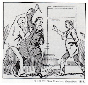 Drawing of Terry attacking Neagle