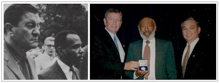 Pictures of James Meredith in 1962 and in 2004