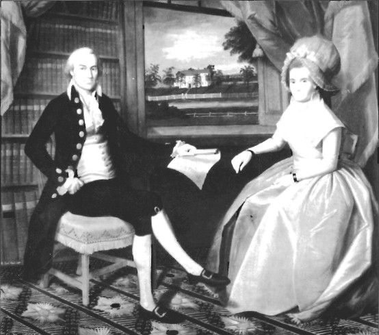 Portrait of Chief Justice of the Supreme Court Oliver Ellsworth and his wife Abigail