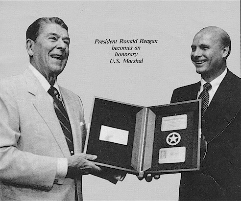 President Reagan becomes an honorary Marshal