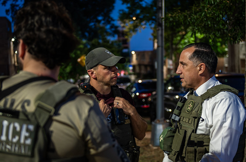 U.S. Marshals Service Director Serralta with Task Force Officers