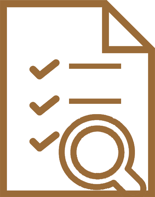 Factsheet icon in gold color