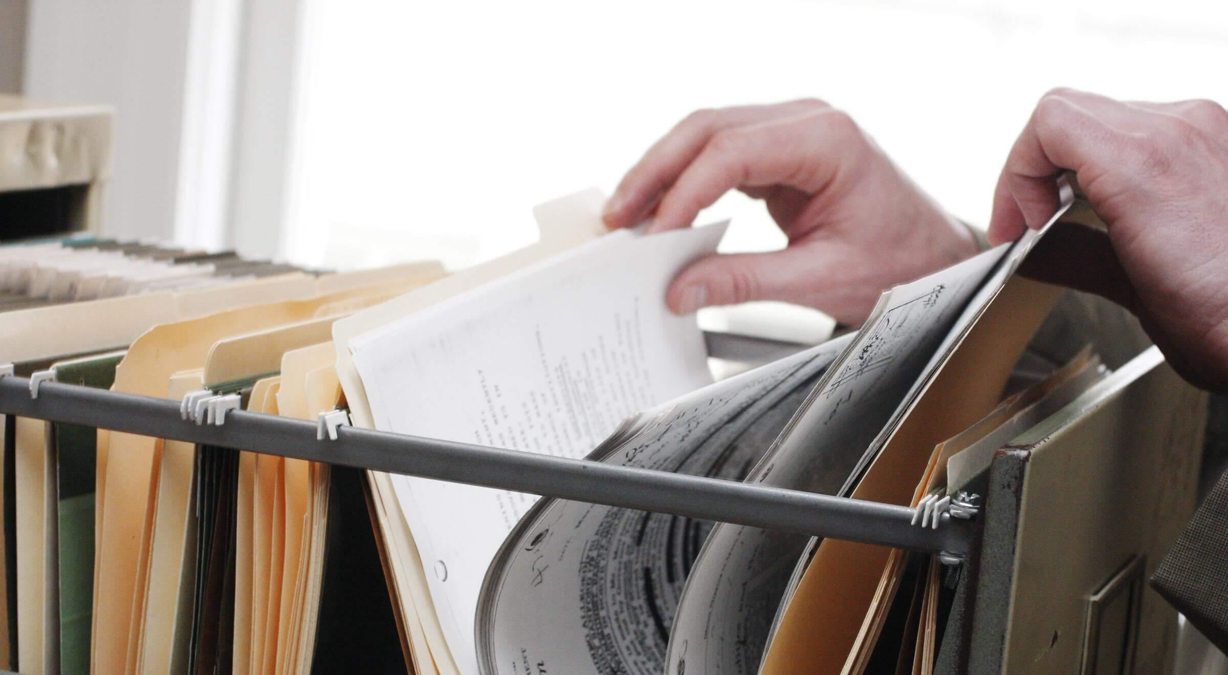 Searching in file cabinet