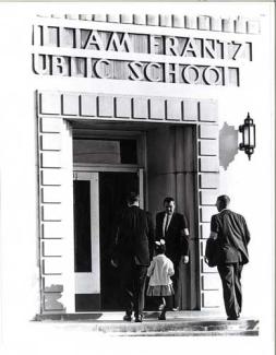 in 1960 two US Marshals escorting Ruby Bridges